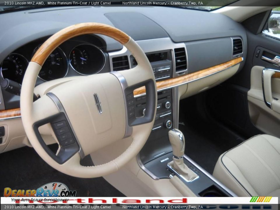 2010 Lincoln MKZ AWD White Platinum Tri-Coat / Light Camel Photo #7