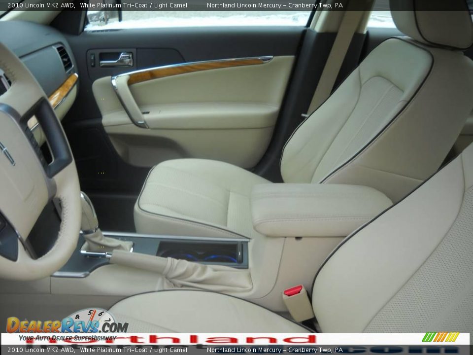 2010 Lincoln MKZ AWD White Platinum Tri-Coat / Light Camel Photo #8