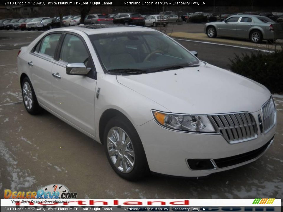 2010 Lincoln MKZ AWD White Platinum Tri-Coat / Light Camel Photo #14