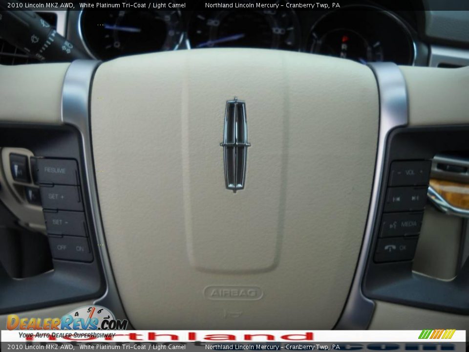 2010 Lincoln MKZ AWD White Platinum Tri-Coat / Light Camel Photo #19