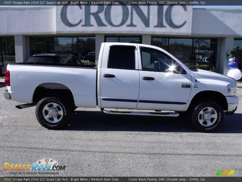 2007 Dodge Ram 2500 SLT Quad Cab 4x4 Bright White / Medium Slate Gray Photo #1