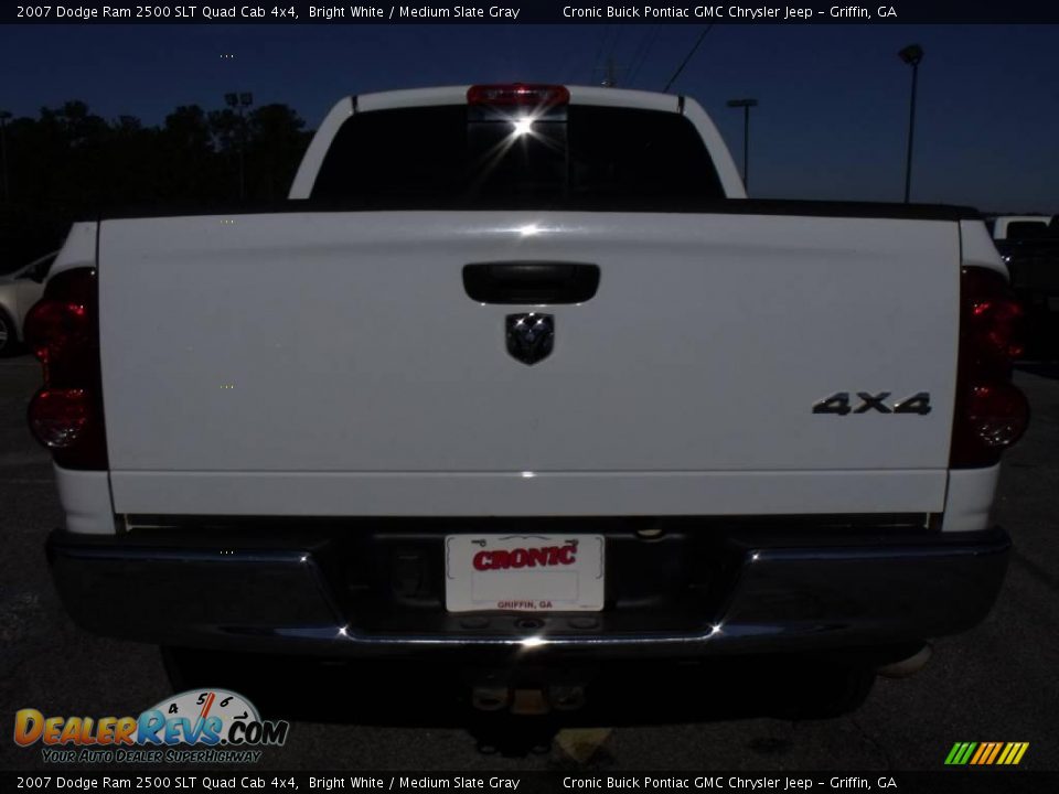 2007 Dodge Ram 2500 SLT Quad Cab 4x4 Bright White / Medium Slate Gray Photo #7