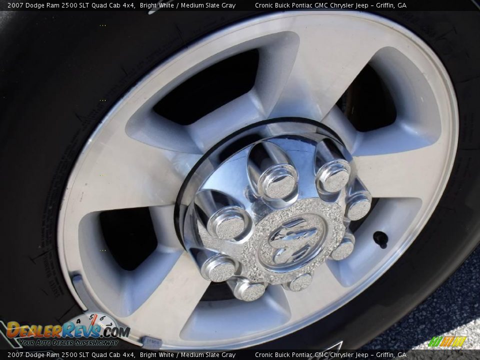 2007 Dodge Ram 2500 SLT Quad Cab 4x4 Bright White / Medium Slate Gray Photo #8