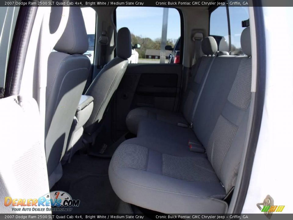 2007 Dodge Ram 2500 SLT Quad Cab 4x4 Bright White / Medium Slate Gray Photo #15