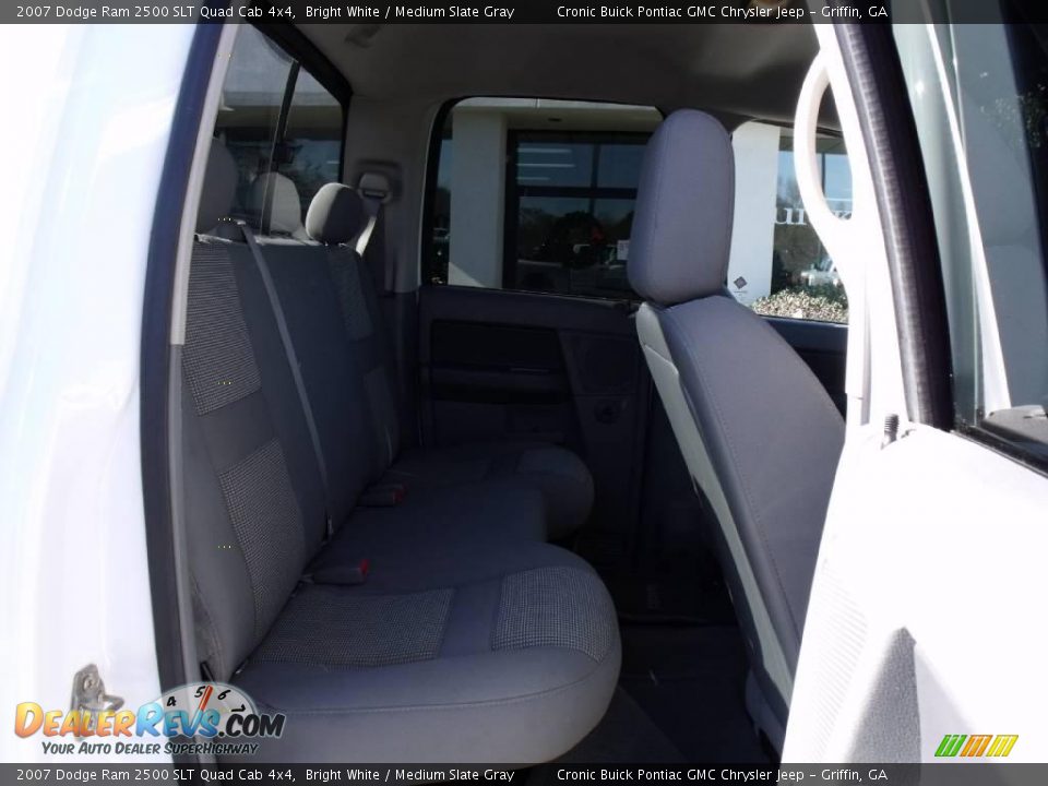 2007 Dodge Ram 2500 SLT Quad Cab 4x4 Bright White / Medium Slate Gray Photo #16