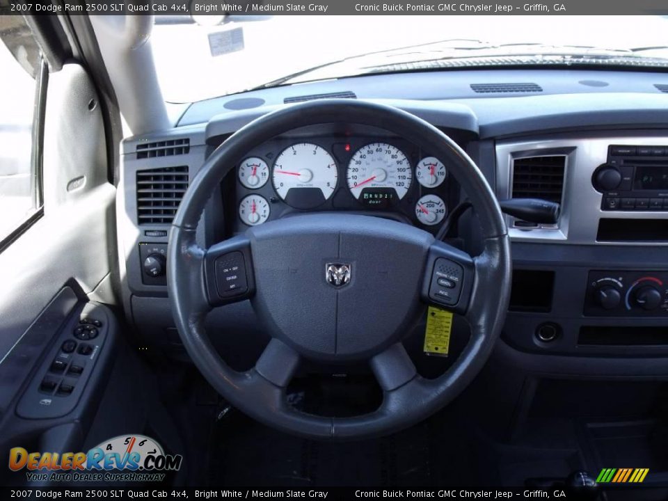 2007 Dodge Ram 2500 SLT Quad Cab 4x4 Bright White / Medium Slate Gray Photo #20