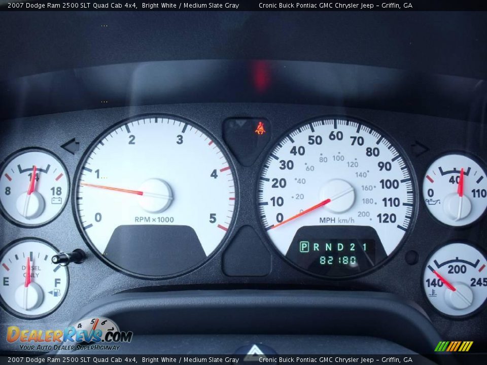2007 Dodge Ram 2500 SLT Quad Cab 4x4 Bright White / Medium Slate Gray Photo #21