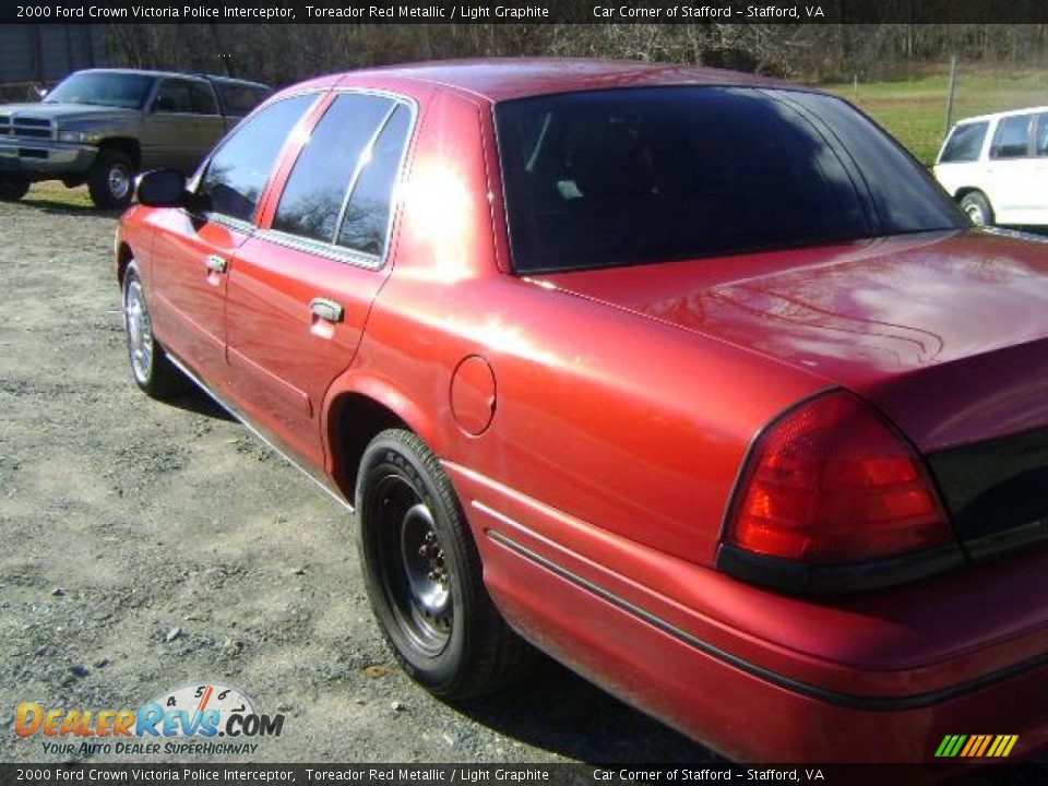 2000 Ford Crown Victoria Police Interceptor Toreador Red Metallic / Light Graphite Photo #4