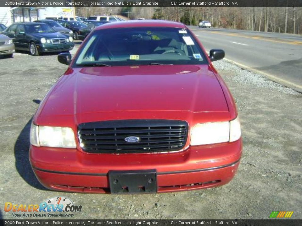 2000 Ford Crown Victoria Police Interceptor Toreador Red Metallic / Light Graphite Photo #5
