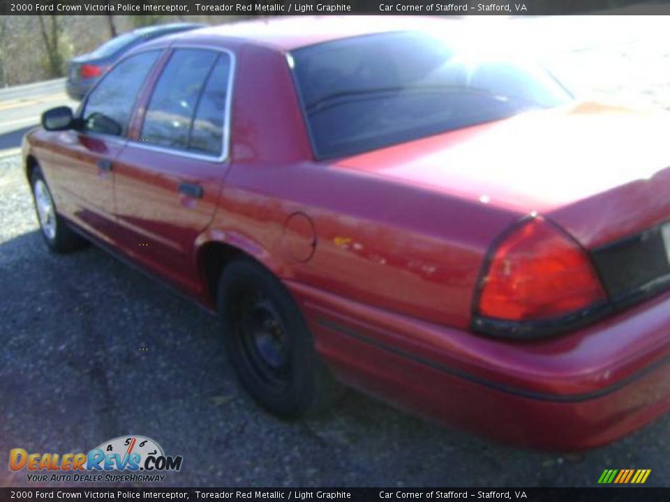 2000 Ford Crown Victoria Police Interceptor Toreador Red Metallic / Light Graphite Photo #6