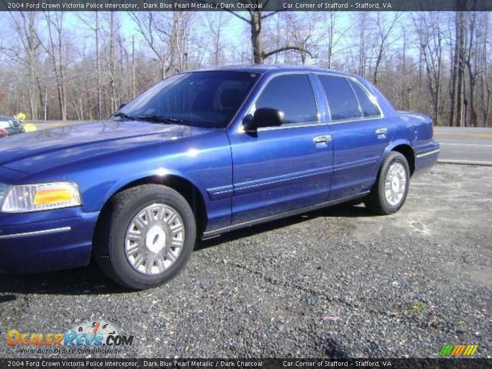 2004 Ford Crown Victoria Police Interceptor Dark Blue Pearl Metallic / Dark Charcoal Photo #3