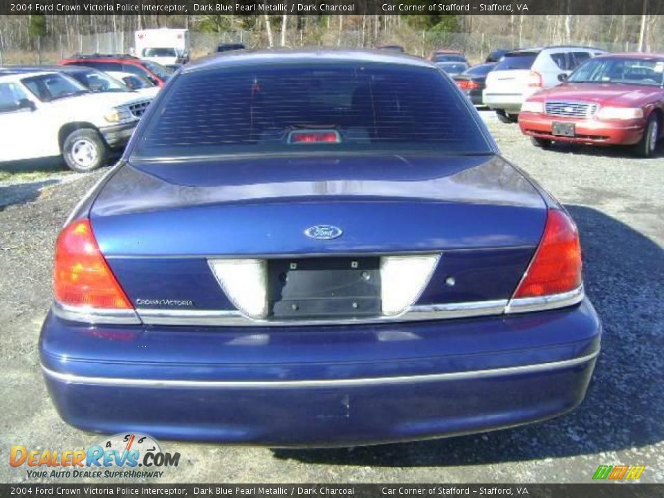 2004 Ford Crown Victoria Police Interceptor Dark Blue Pearl Metallic / Dark Charcoal Photo #4
