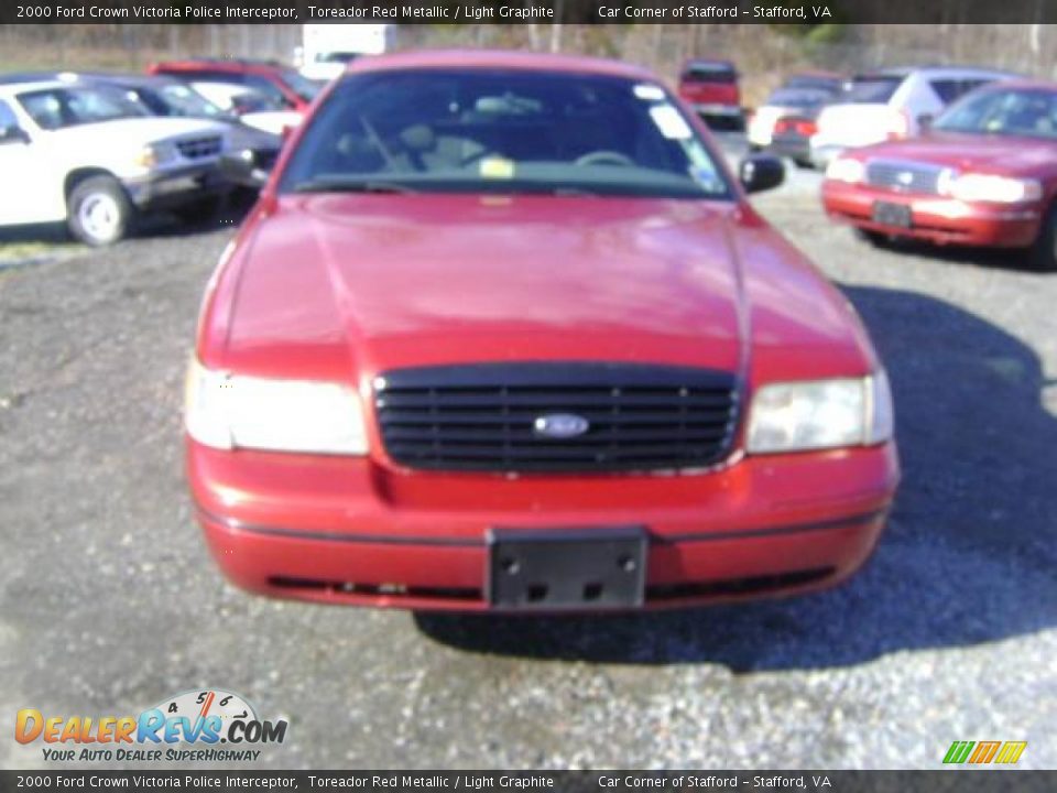 2000 Ford Crown Victoria Police Interceptor Toreador Red Metallic / Light Graphite Photo #21