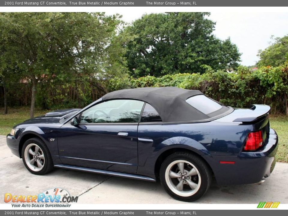 2001 Ford Mustang GT Convertible True Blue Metallic / Medium Graphite Photo #5