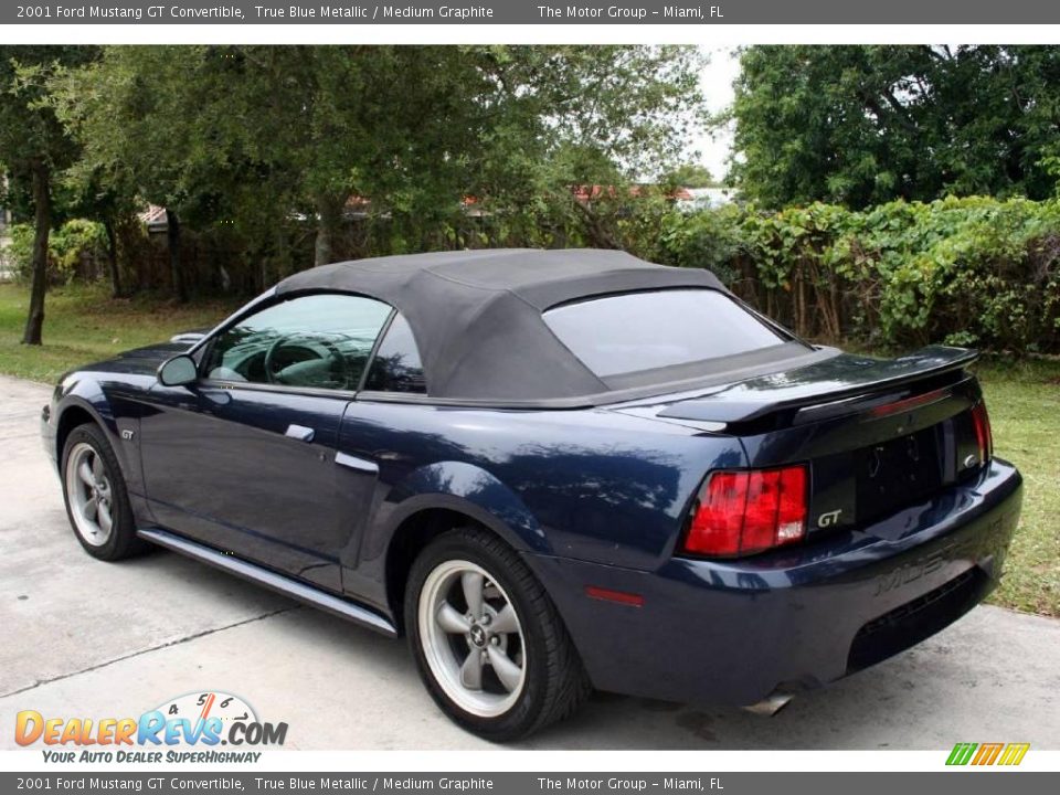 2001 Ford Mustang GT Convertible True Blue Metallic / Medium Graphite Photo #6