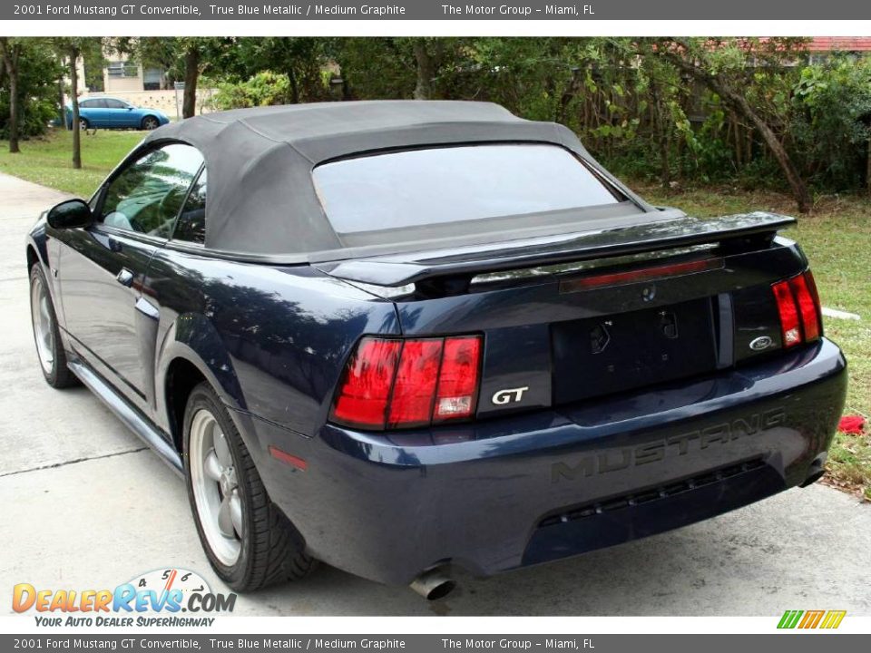 2001 Ford Mustang GT Convertible True Blue Metallic / Medium Graphite Photo #7