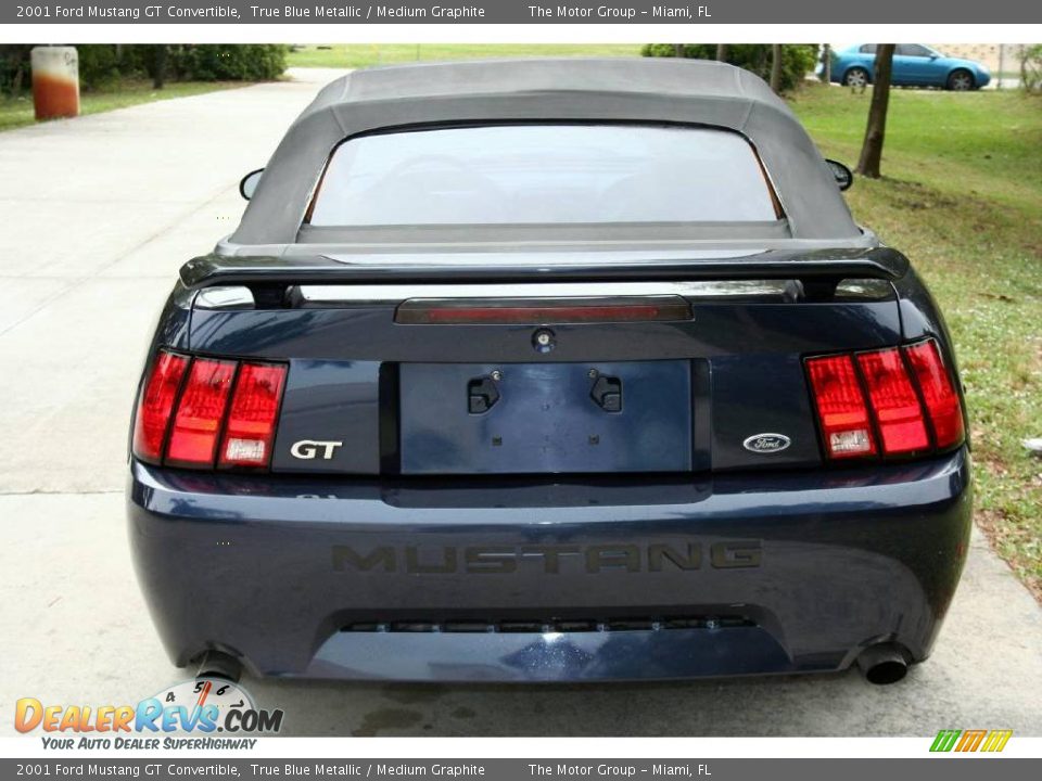 2001 Ford Mustang GT Convertible True Blue Metallic / Medium Graphite Photo #8