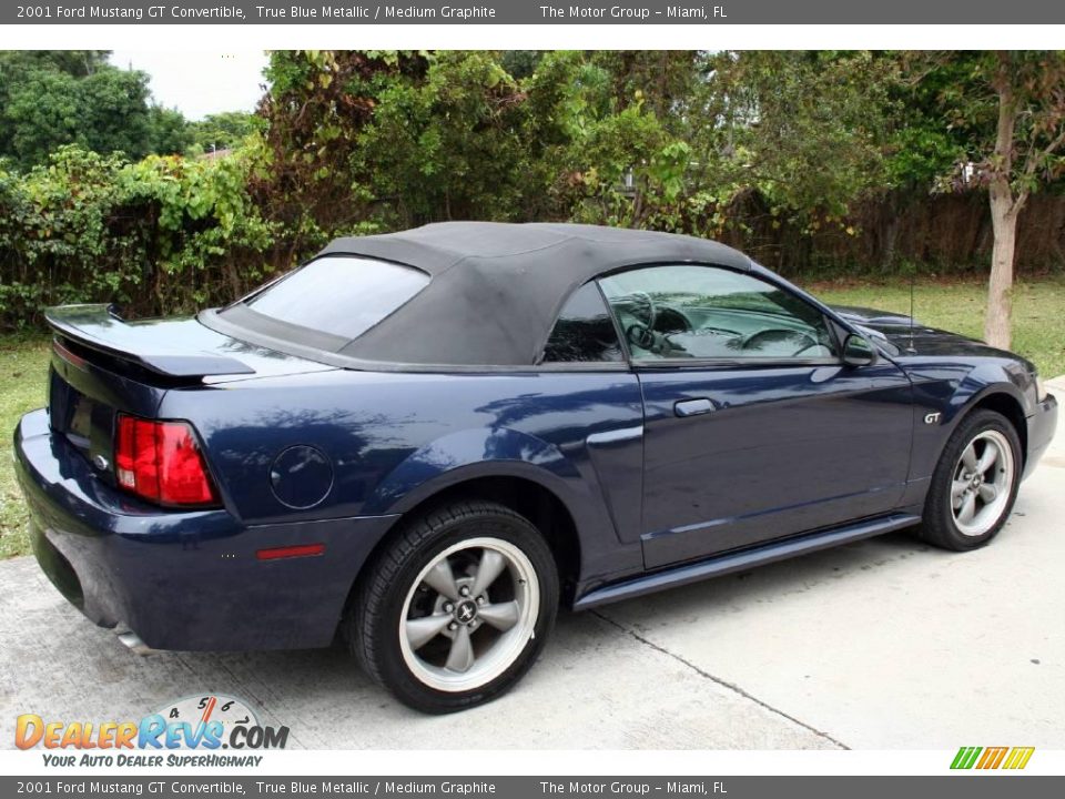2001 Ford Mustang GT Convertible True Blue Metallic / Medium Graphite Photo #10