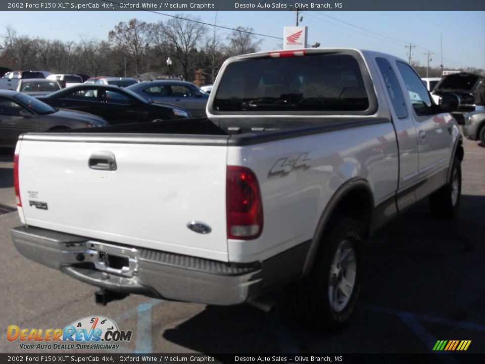 2002 Ford F150 XLT SuperCab 4x4 Oxford White / Medium Graphite Photo #6