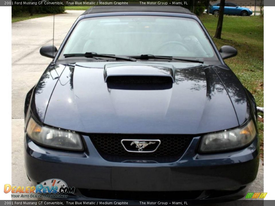 2001 Ford Mustang GT Convertible True Blue Metallic / Medium Graphite Photo #15
