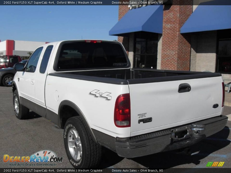 2002 Ford F150 XLT SuperCab 4x4 Oxford White / Medium Graphite Photo #8