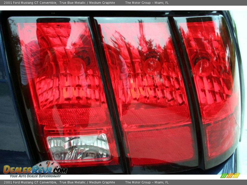 2001 Ford Mustang GT Convertible True Blue Metallic / Medium Graphite Photo #24