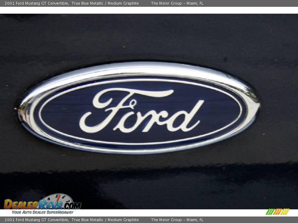 2001 Ford Mustang GT Convertible True Blue Metallic / Medium Graphite Photo #27