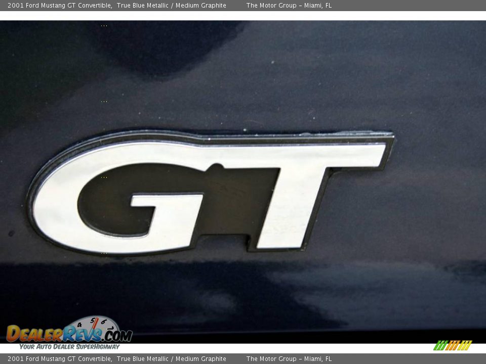 2001 Ford Mustang GT Convertible True Blue Metallic / Medium Graphite Photo #28