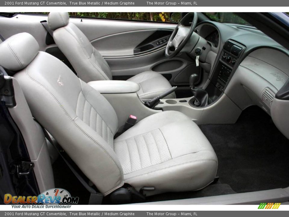 2001 Ford Mustang GT Convertible True Blue Metallic / Medium Graphite Photo #36
