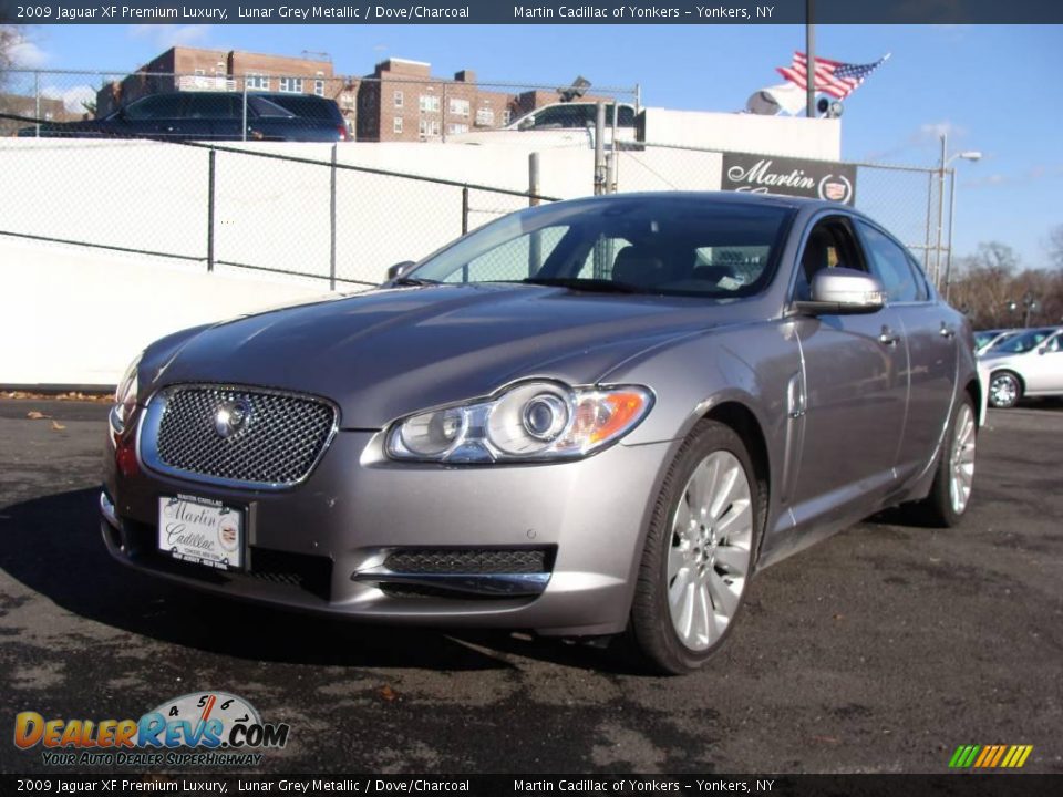 2009 Jaguar XF Premium Luxury Lunar Grey Metallic / Dove/Charcoal Photo #1