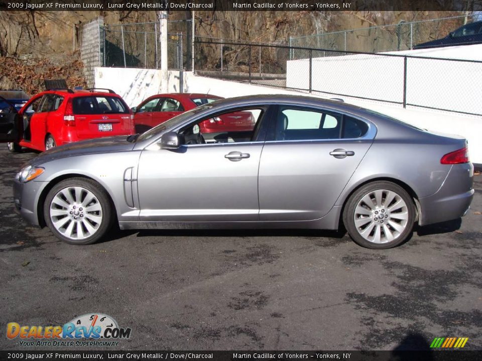 2009 Jaguar XF Premium Luxury Lunar Grey Metallic / Dove/Charcoal Photo #8