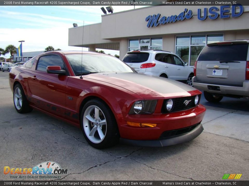 2008 Ford Mustang Racecraft 420S Supercharged Coupe Dark Candy Apple Red / Dark Charcoal Photo #2