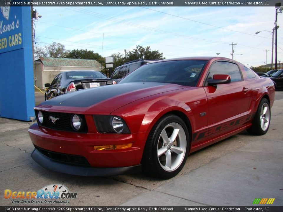 2008 Ford Mustang Racecraft 420S Supercharged Coupe Dark Candy Apple Red / Dark Charcoal Photo #4