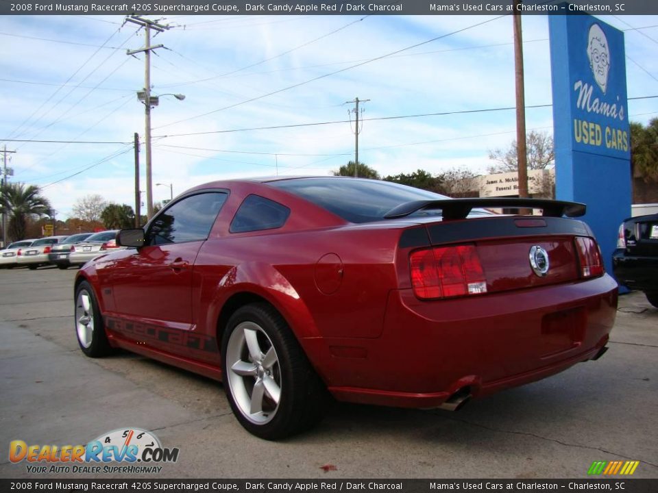 2008 Ford Mustang Racecraft 420S Supercharged Coupe Dark Candy Apple Red / Dark Charcoal Photo #6