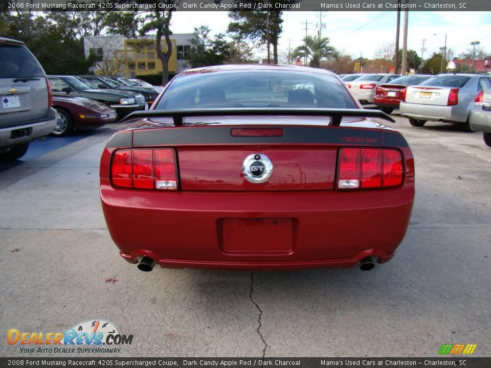 2008 Ford Mustang Racecraft 420S Supercharged Coupe Dark Candy Apple Red / Dark Charcoal Photo #7