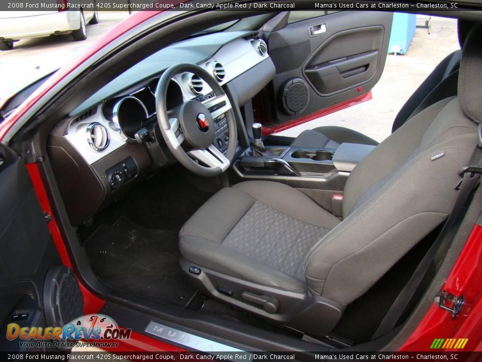 2008 Ford Mustang Racecraft 420S Supercharged Coupe Dark Candy Apple Red / Dark Charcoal Photo #9