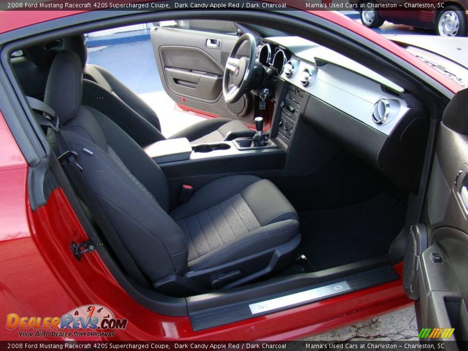 2008 Ford Mustang Racecraft 420S Supercharged Coupe Dark Candy Apple Red / Dark Charcoal Photo #10
