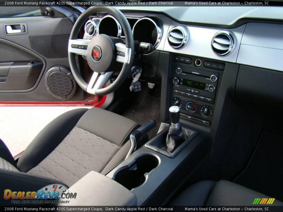2008 Ford Mustang Racecraft 420S Supercharged Coupe Dark Candy Apple Red / Dark Charcoal Photo #12