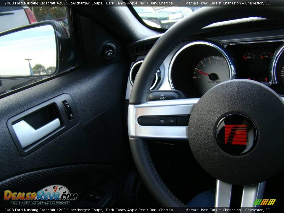 2008 Ford Mustang Racecraft 420S Supercharged Coupe Dark Candy Apple Red / Dark Charcoal Photo #17