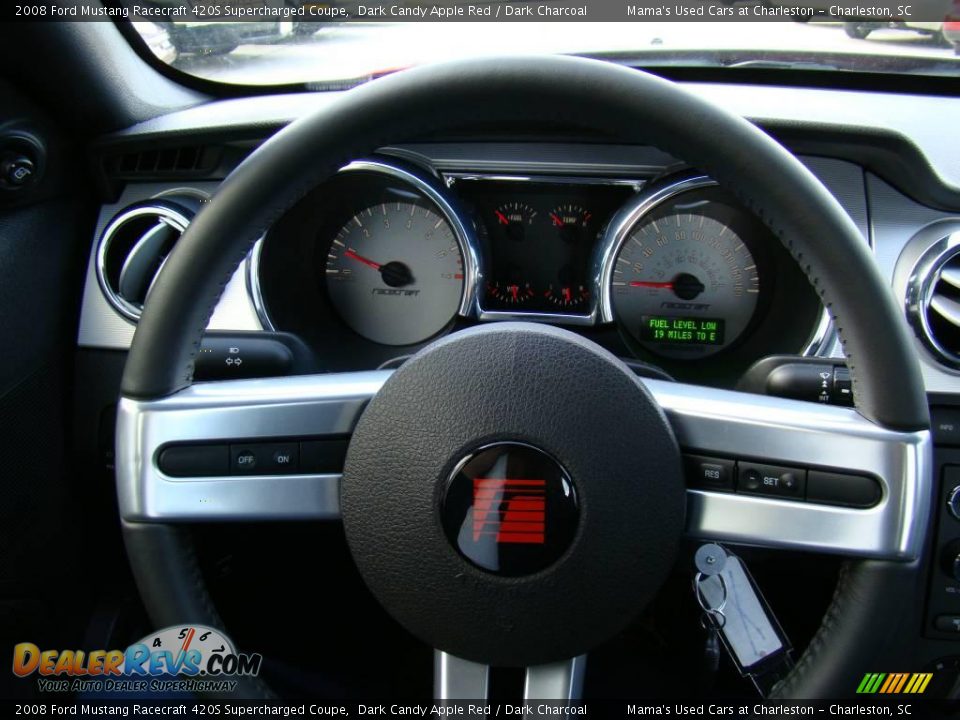 2008 Ford Mustang Racecraft 420S Supercharged Coupe Dark Candy Apple Red / Dark Charcoal Photo #18