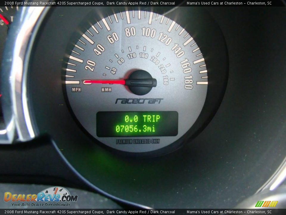 2008 Ford Mustang Racecraft 420S Supercharged Coupe Dark Candy Apple Red / Dark Charcoal Photo #19