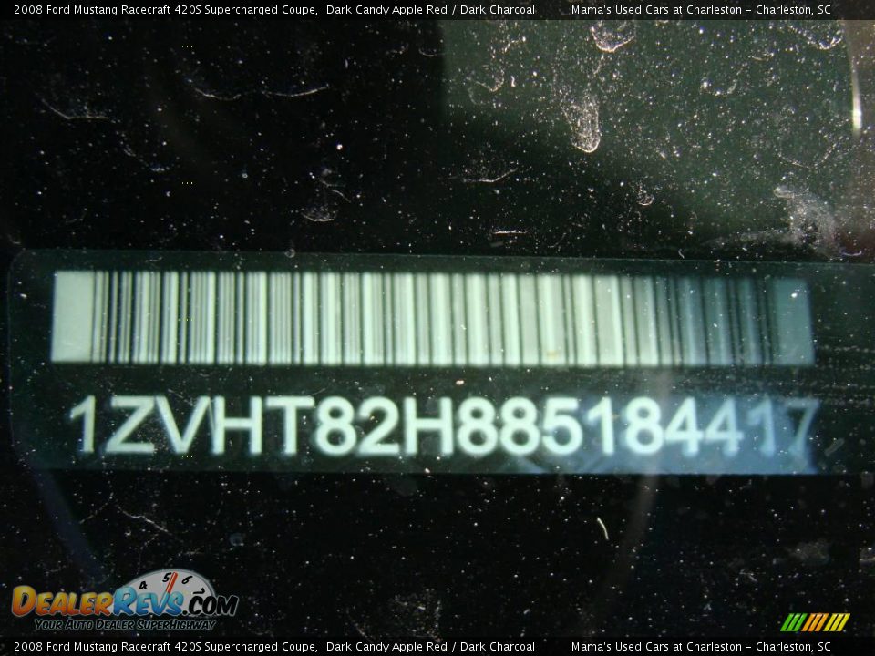 2008 Ford Mustang Racecraft 420S Supercharged Coupe Dark Candy Apple Red / Dark Charcoal Photo #20