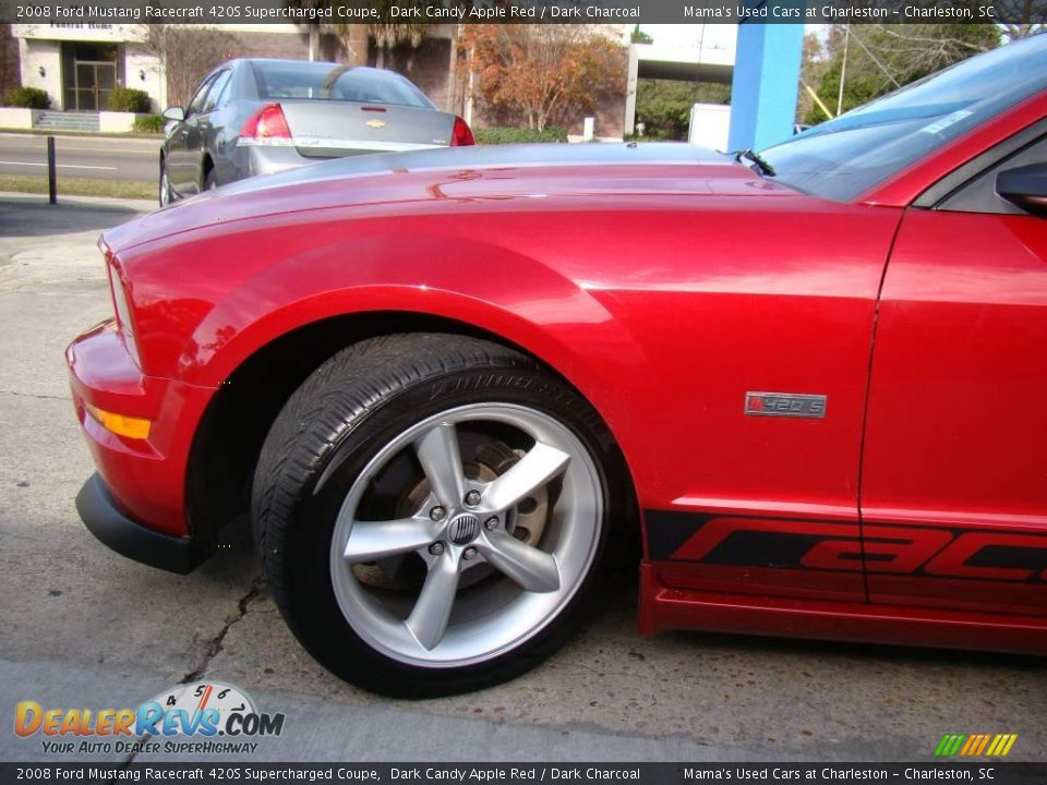 2008 Ford Mustang Racecraft 420S Supercharged Coupe Dark Candy Apple Red / Dark Charcoal Photo #23