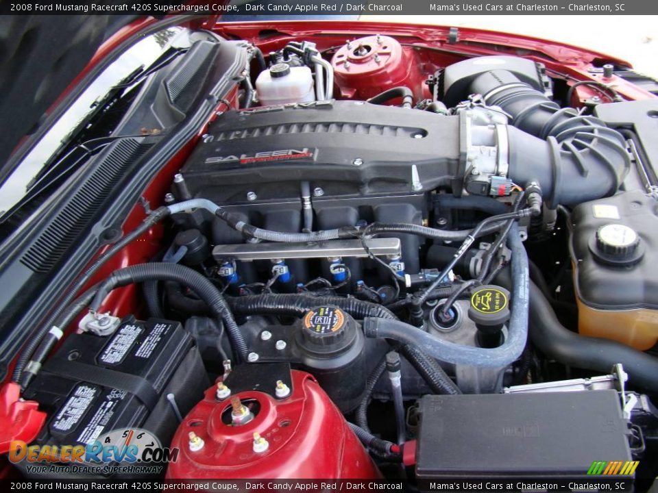 2008 Ford Mustang Racecraft 420S Supercharged Coupe Dark Candy Apple Red / Dark Charcoal Photo #35