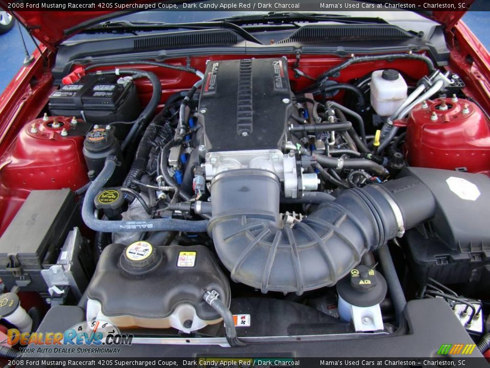 2008 Ford Mustang Racecraft 420S Supercharged Coupe Dark Candy Apple Red / Dark Charcoal Photo #36