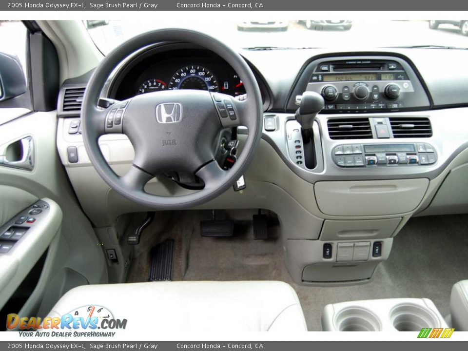 2005 Honda Odyssey EX-L Sage Brush Pearl / Gray Photo #13