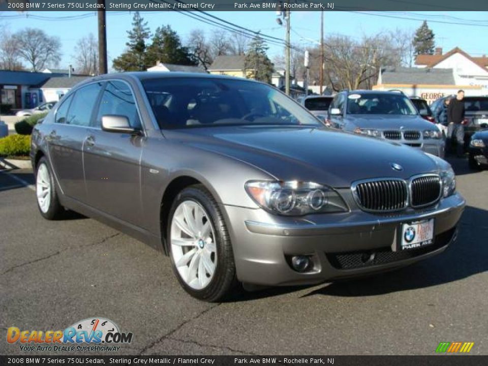 2008 BMW 7 Series 750Li Sedan Sterling Grey Metallic / Flannel Grey Photo #2
