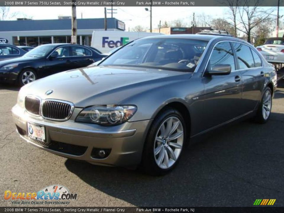 2008 BMW 7 Series 750Li Sedan Sterling Grey Metallic / Flannel Grey Photo #4