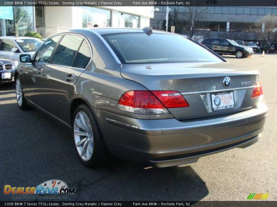 2008 BMW 7 Series 750Li Sedan Sterling Grey Metallic / Flannel Grey Photo #6