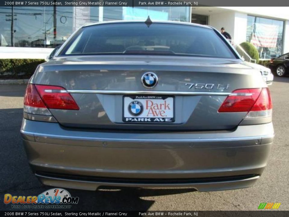 2008 BMW 7 Series 750Li Sedan Sterling Grey Metallic / Flannel Grey Photo #7